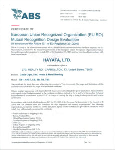 ABS Certificate - Hayata ABS Certificate - Hayata